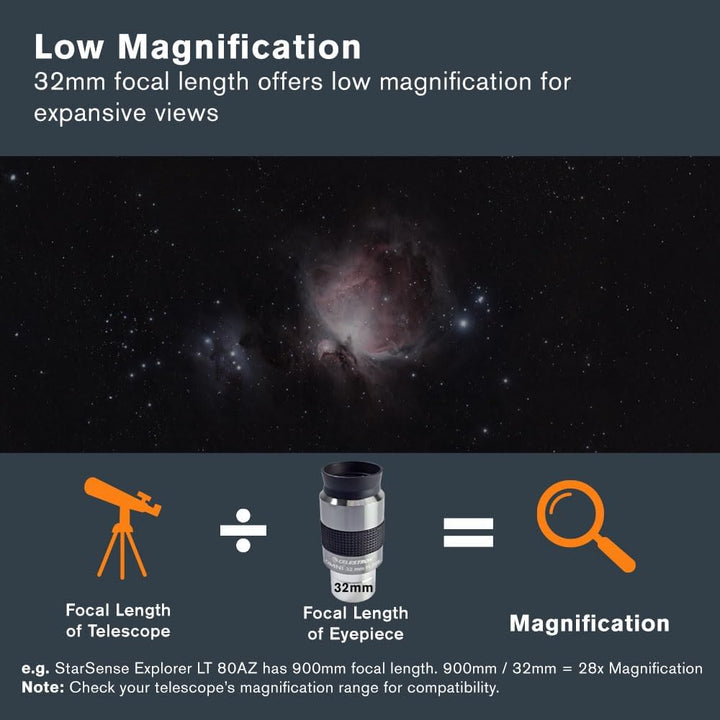 Celestron 93323 1-1/4-32 mm Omni Serie Okular, 32 mm