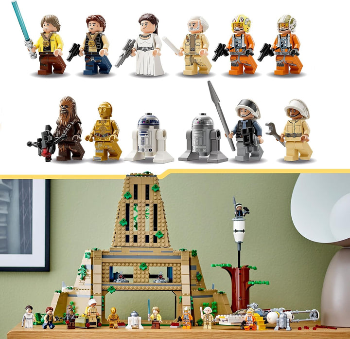 LEGO 75365 Star Wars: Eine Neue Hoffnung Rebellenbasis auf Yavin 4 mit 10 Minifiguren, darunter Luke