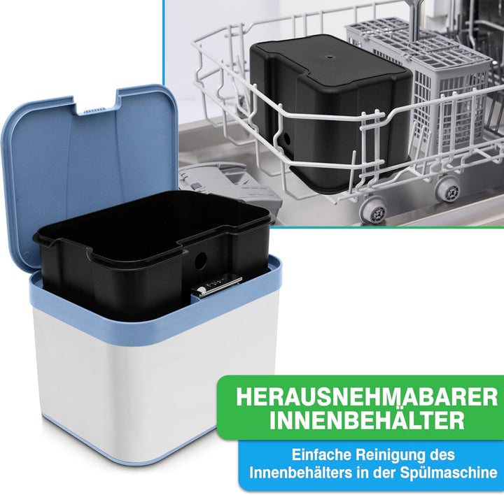 YourCasa® Biomülleimer Küche aus Edelstahl - 4,3L - Komposteimer Küche klein für alltäglichen Biomül