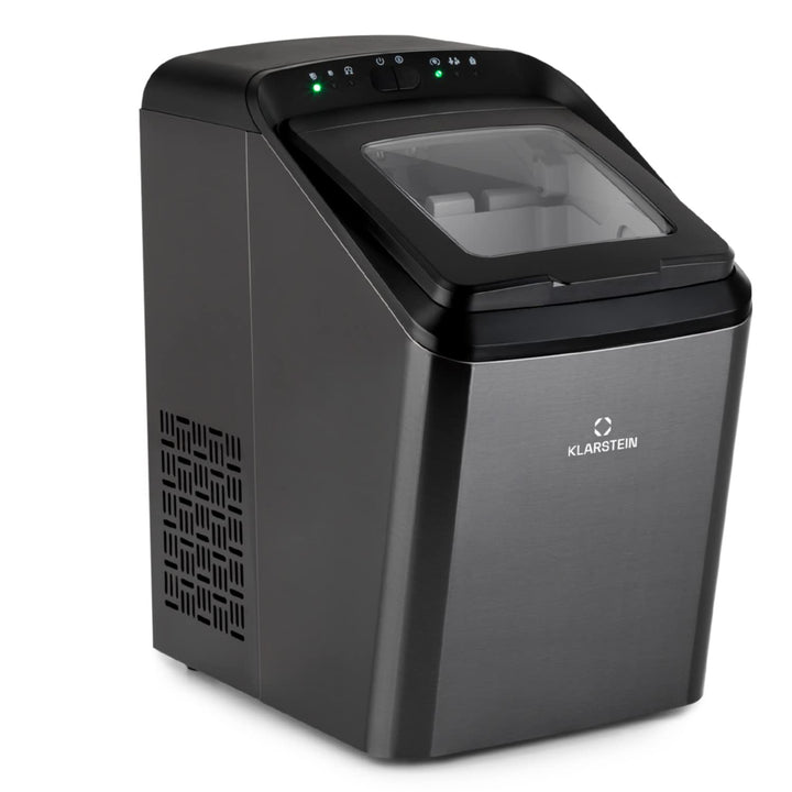 Klarstein Partytime Eiswürfelmaschine - 15kg/24h, 2 Eiswürfelgrössen: S &amp; L, Produktionszeit in 7 Mi