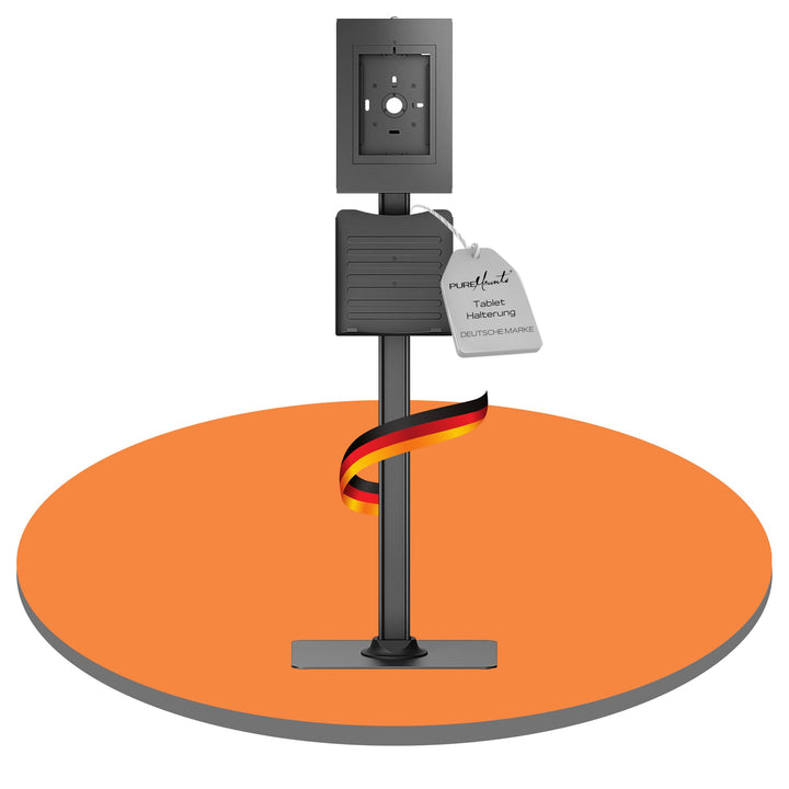 PureMounts® Tablet Halterung mit abschliessbarem Stahlgehäuse für iPad 5/6/7/8/9/ IPad Air 9.7"/ 10.