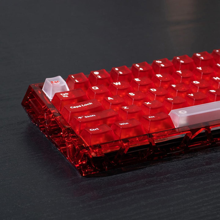 Sumgsn Mechanische Tastatur Gehäuse Transparentes Tastaturgehäuse Kompatibel mit Wooting60/HM66/Mad6