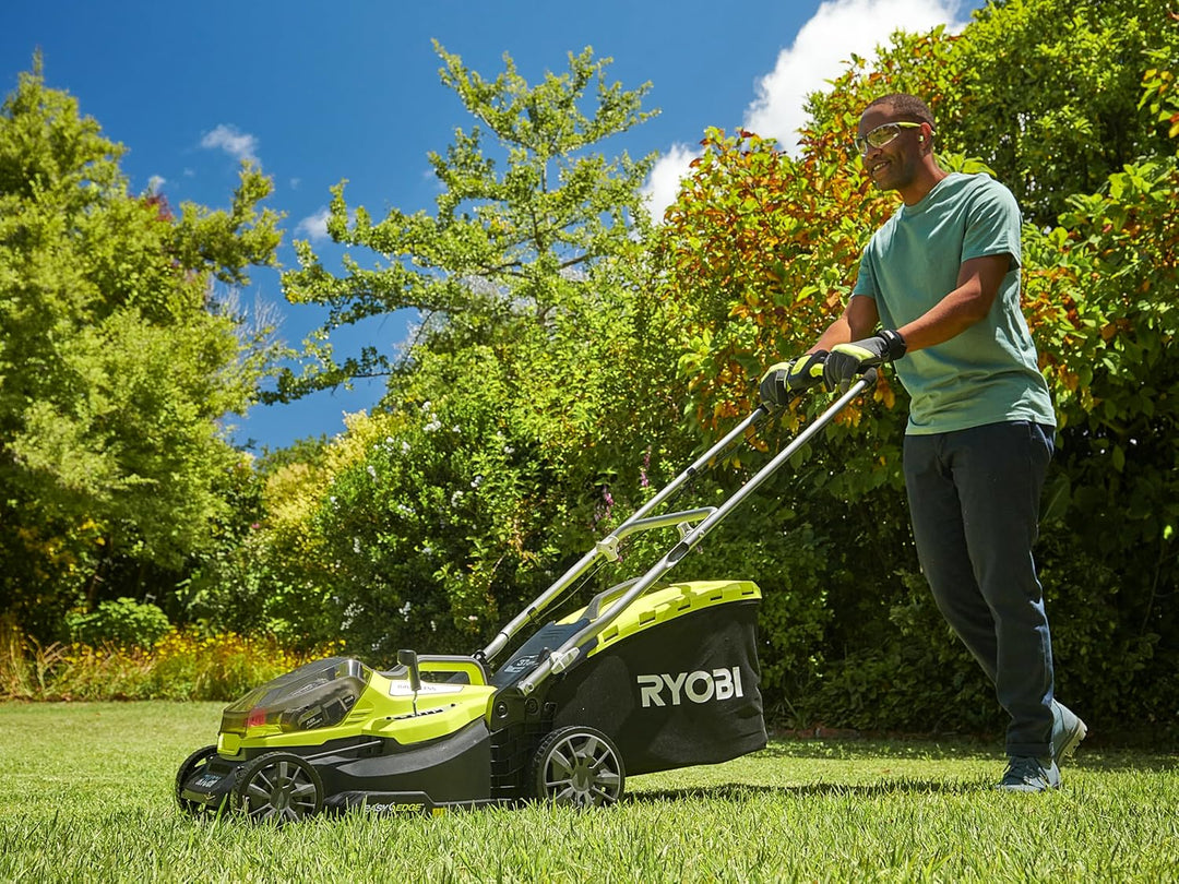 RYOBI 18 V ONE+ Akku-Rasenmäher RY18LMX37A-0 – 37 cm Schnittbreite, ohne Akku & Ladegerät, bürstenlo