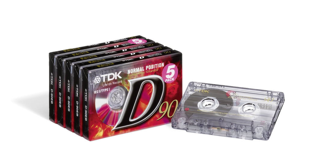 TDK T02456 Audio Kassette D-90 (5 Stück) 90 Minuten Spielzeit