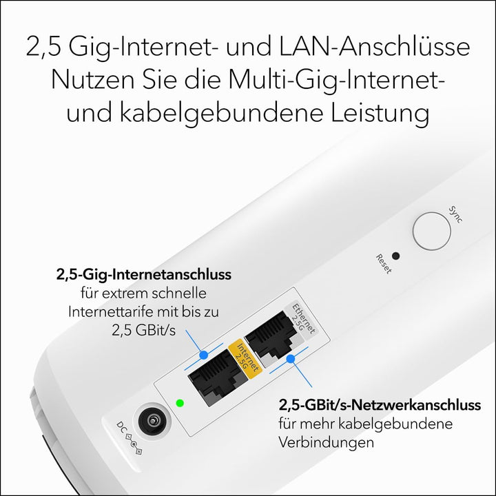 NETGEAR Orbi 370-Serie Dualband WiFi 7 Mesh-Netzwerksystem für Häuser/Wohnungen (RBE373) WLAN-Router