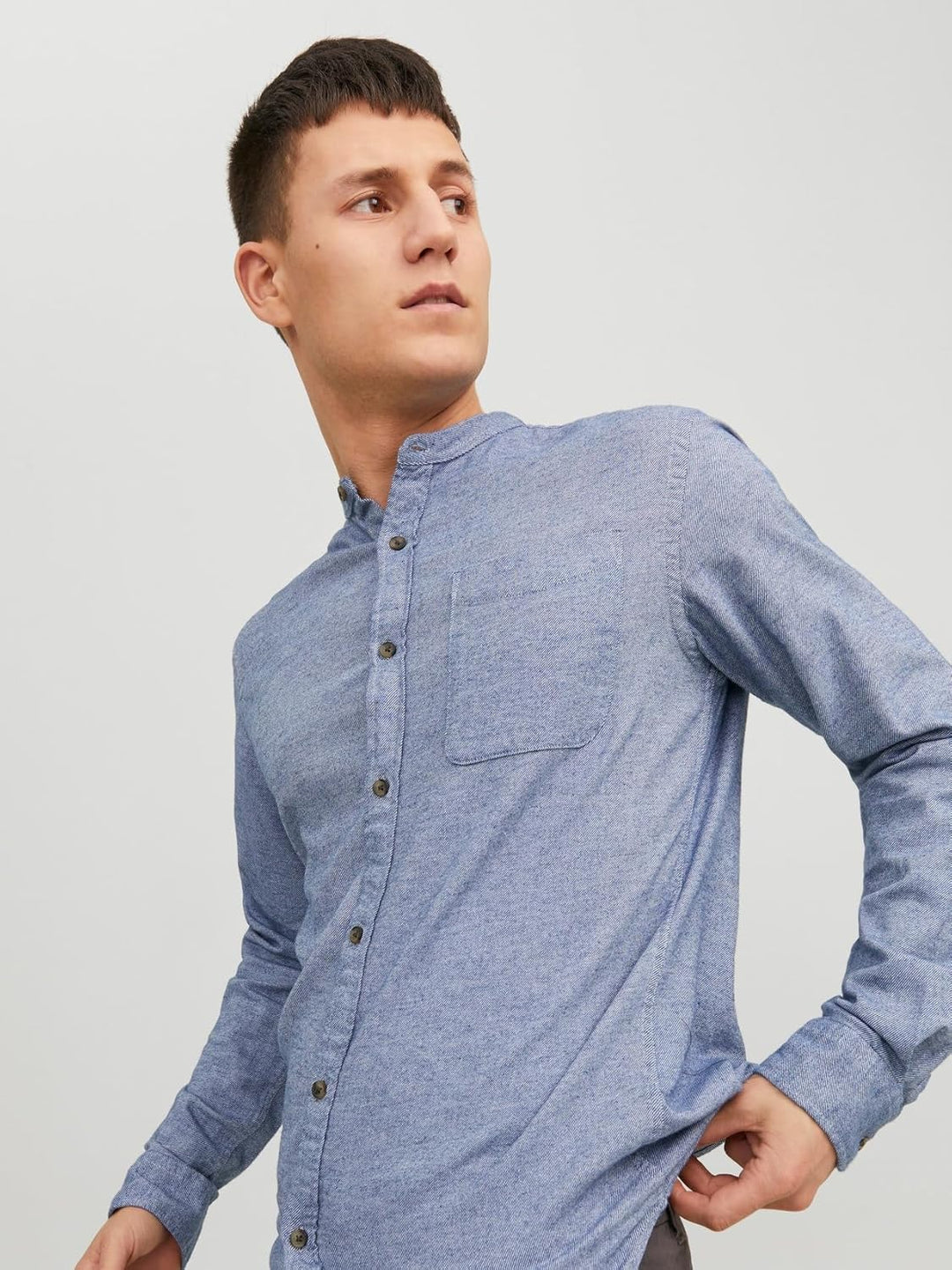 JACK & JONES Male Freizeithemd Comfort Fit Freizeithemd XS Faded Denim, XS Faded Denim