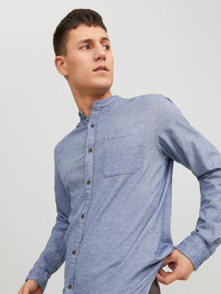 JACK & JONES Male Freizeithemd Comfort Fit Freizeithemd XS Faded Denim, XS Faded Denim