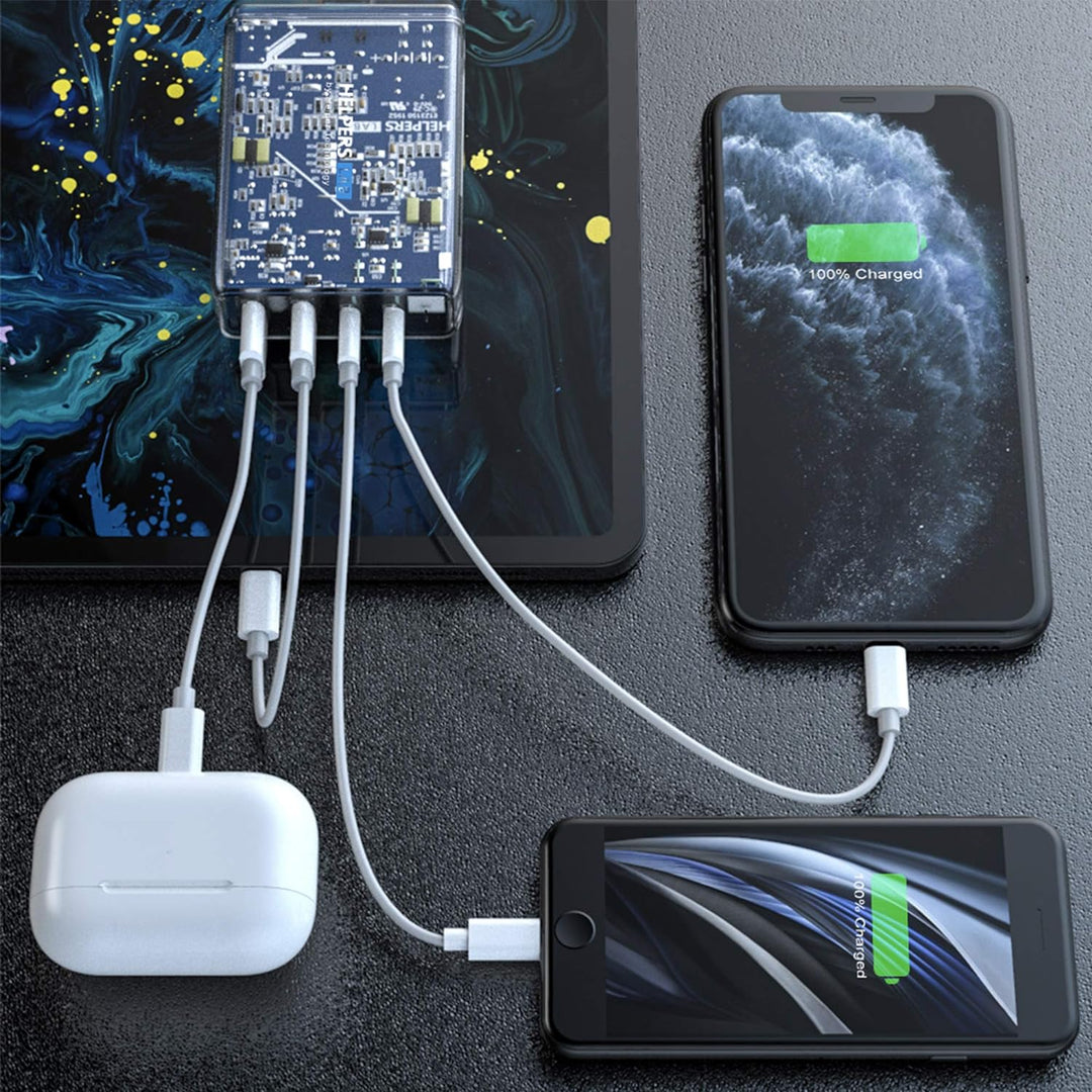 Helpers lab 30W 65W 4-Port USB C Notebook Ladegerät mit Dualer PD PPS Netzteil Kompatibel mit USB C