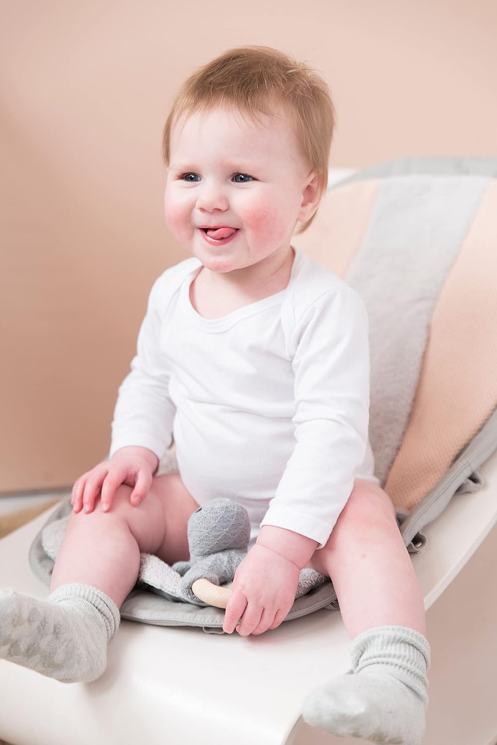BO BABY'S ONLY - Multicomforter aus Baumwolle - 68x40 cm - für Jungen und Mädchen - Silbergrau Stone