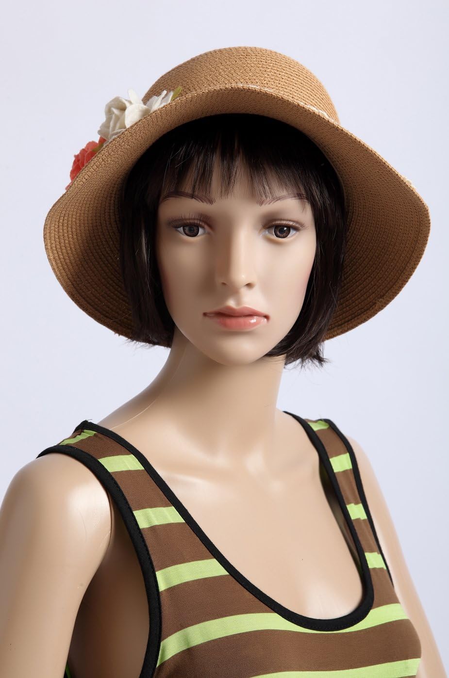 EurotonDisplay sitzende Schaufensterpuppe mit 2 Perücken gratis SF-6 beweglich