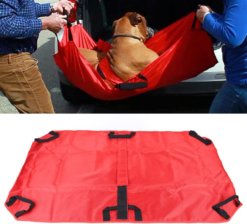 Nylontrage für Haustiere, Notfall-Transporttrage für Hunde, Haustiertransportwagen mit 6 Griffen, 11