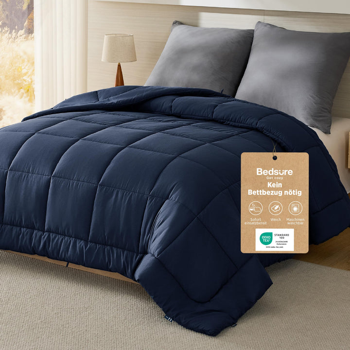 BEDSURE Bettdecke 155x220 - Ganzjahresdecke 4 Jahreszeiten, Steppdecke für Allergiker 300GSM Duvet 1