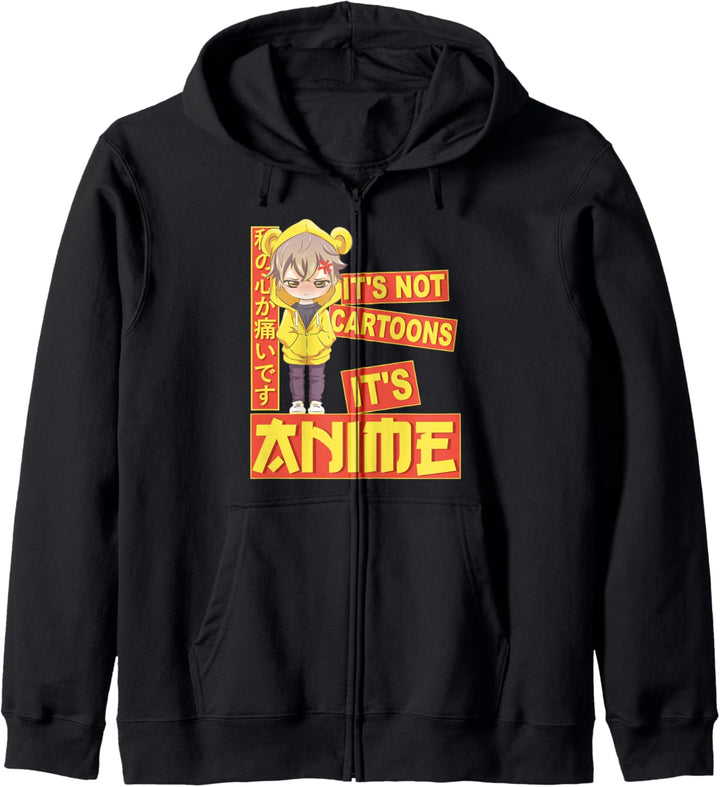 It's Not Cartoons It's Anime - Manga Teen Boy - Anime Jungen Kapuzenjacke