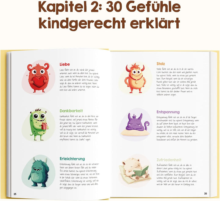 Edubini Gefühlstagebuch Kinder [6-12 Jahre] - Tagebuch Mädchen & Jungs - Gefühle Buch für Umgang mit