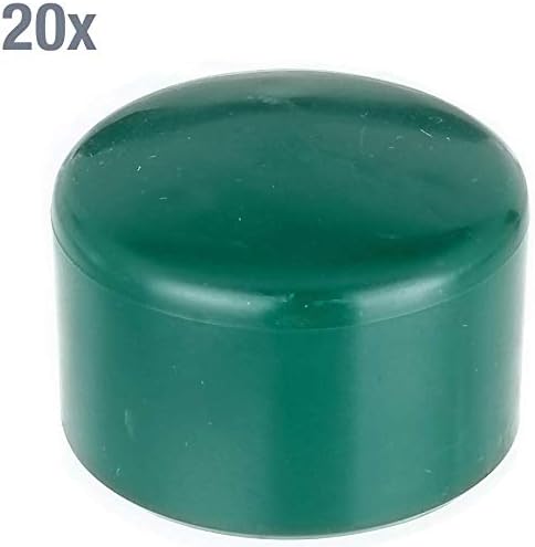 Alberts 855246 Pfostenkappe für runde Metallpfosten | Kunststoff, grün | für Pfosten-Ø 44 mm | 20er