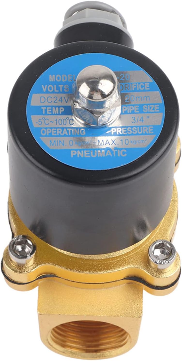 DC24V 3/4 "DN20 Messing elektrisches Magnetventil für Wasser Gas Öl