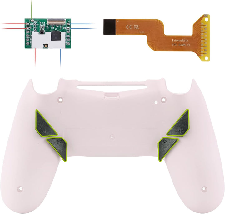 eXtremeRate Programmierbar Dawn Remap Kit für ps4 Controller, Rückseite Hülle Gehäuse Case&Upgrade-B