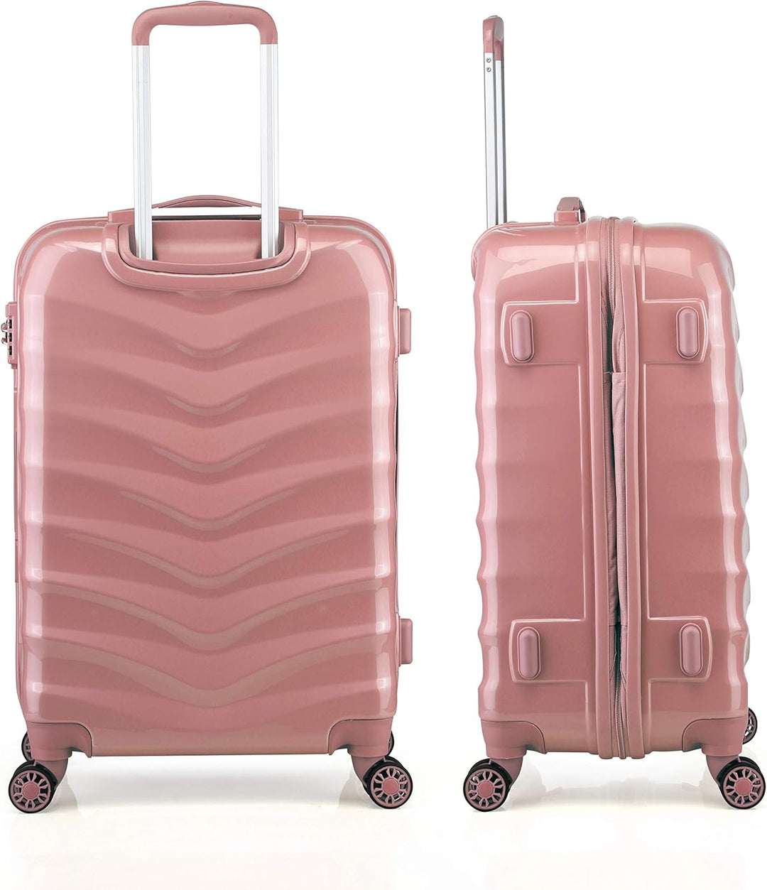ABISTAB Verage Hartschalenkoffer Seagull 66cm (M-24-66x45x28) 68 Liter 4 Räder Rosegold TSA-Schloss,