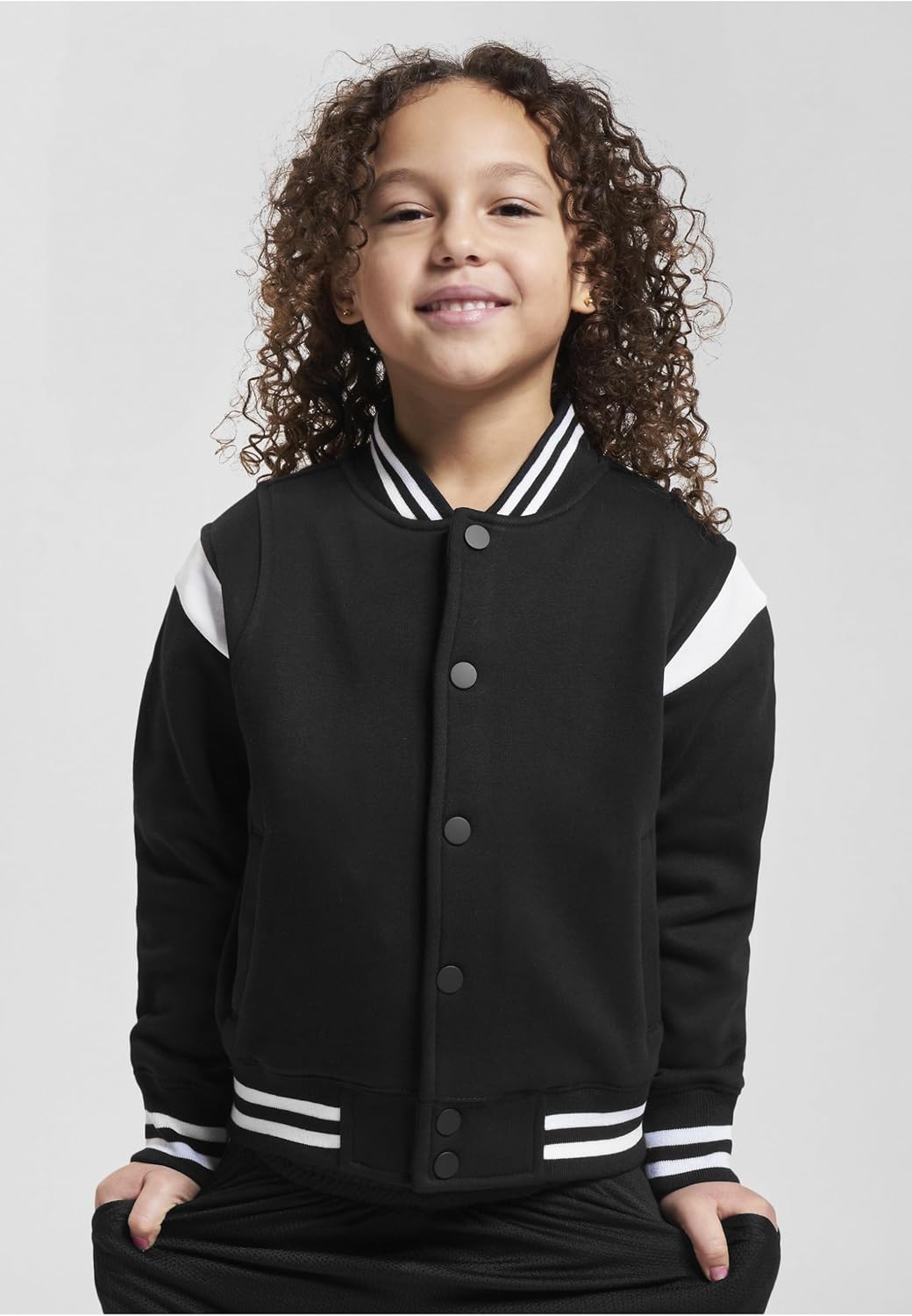 Urban Classics Boys Inset College Sweat Jacket, College Jacke für Jungen, erhältlich in vielen versc