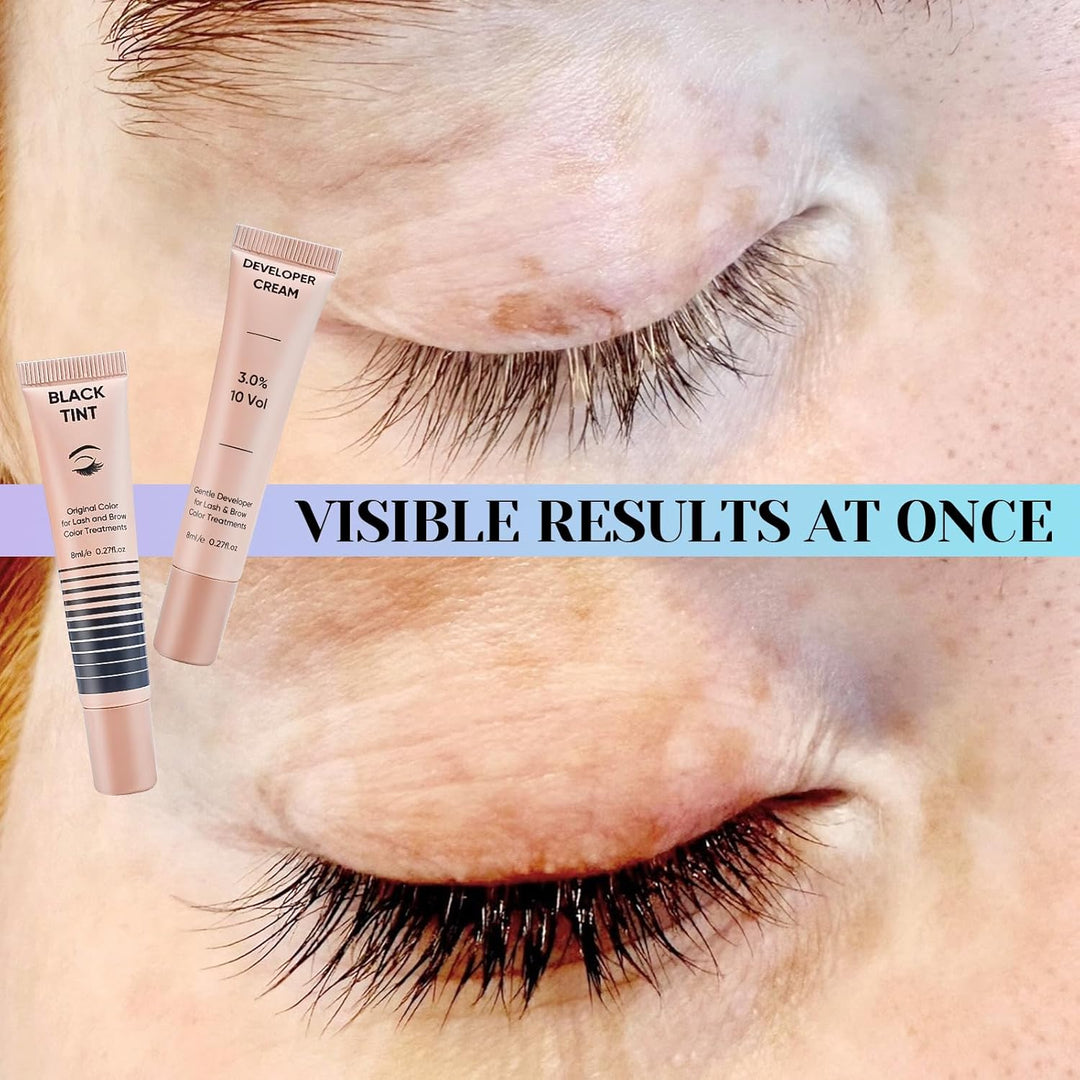 Wimpernlifting Set mit Farbe Schwarz, Lash Lifting Set mit Farbe Schwarz, für Salon und Anfänger(Wim