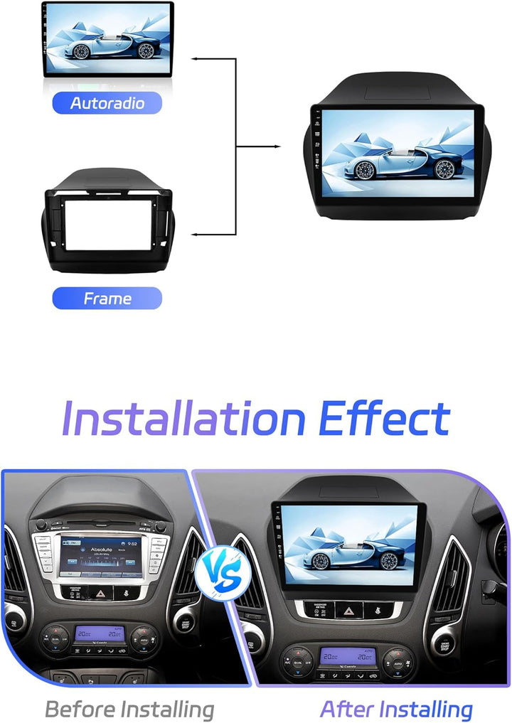 JOYX Autoradio Android 13 Passt für Hyundai IX35 (2010-2017) - [4G+64G] - Eingebaut DSP/Carplay/Andr