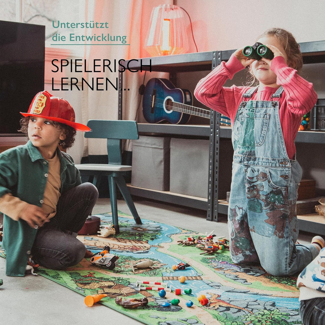 Carpet Studio Dino Teppich Kinderzimmer 95x133cm, Kinderteppich, Spielteppich Jungen & Mädchen, Tepp