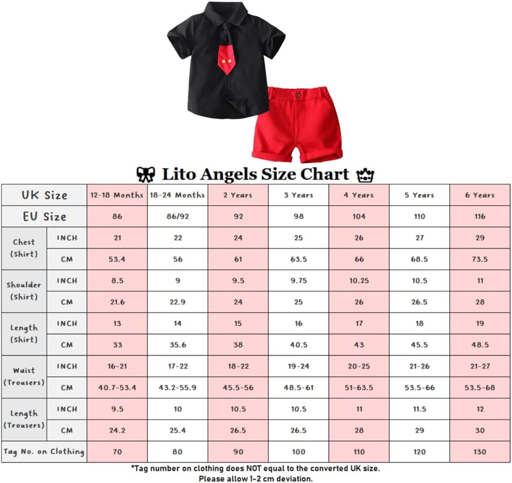 Lito Angels Kostüm Verkleidung mit Ohren Haarreif und Handschuhe für Kinder Jungen Schwarz & Rot 18-