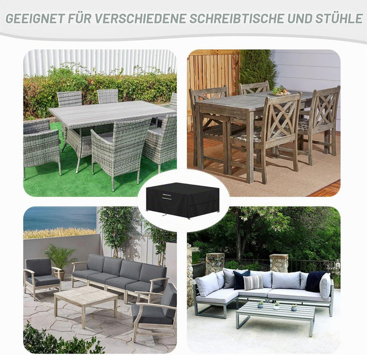 Gartenmöbel Abdeckung Wasserdicht 210x140x80cm Winterfest Abdeckplane Gartenmöbel 420D Oxford Gewebe
