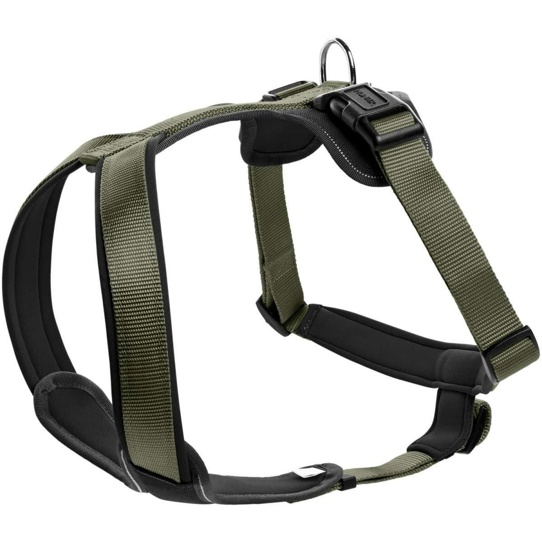 HUNTER NEOPREN Hundegeschirr, Nylon, gepolstert mit Neopren, XS 36 - 44 cm, oliv/schwarz oliv/schwar