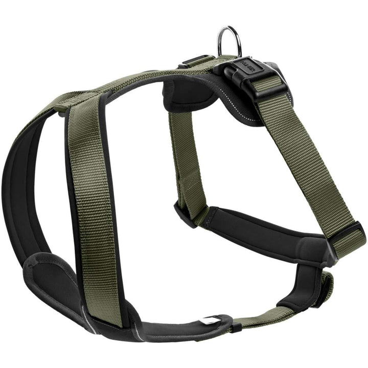 HUNTER NEOPREN Hundegeschirr, Nylon, gepolstert mit Neopren, XS 36 - 44 cm, oliv/schwarz oliv/schwar