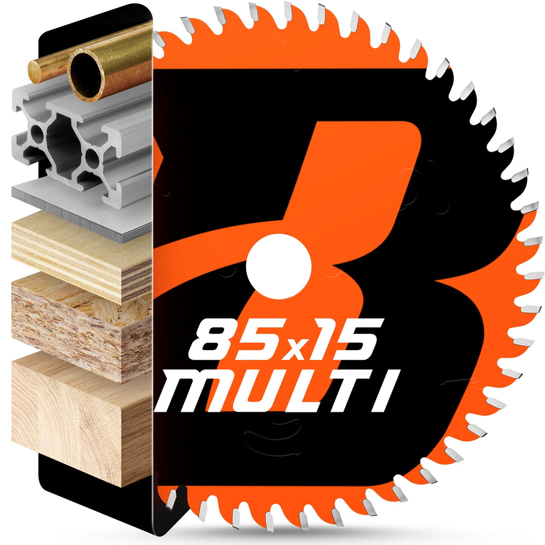 BAUBECK Sägeblatt 85x15 inkl. 10mm Reduzierring - Multi Material Feinschnitt - Sägeblatt 85mm für Ho