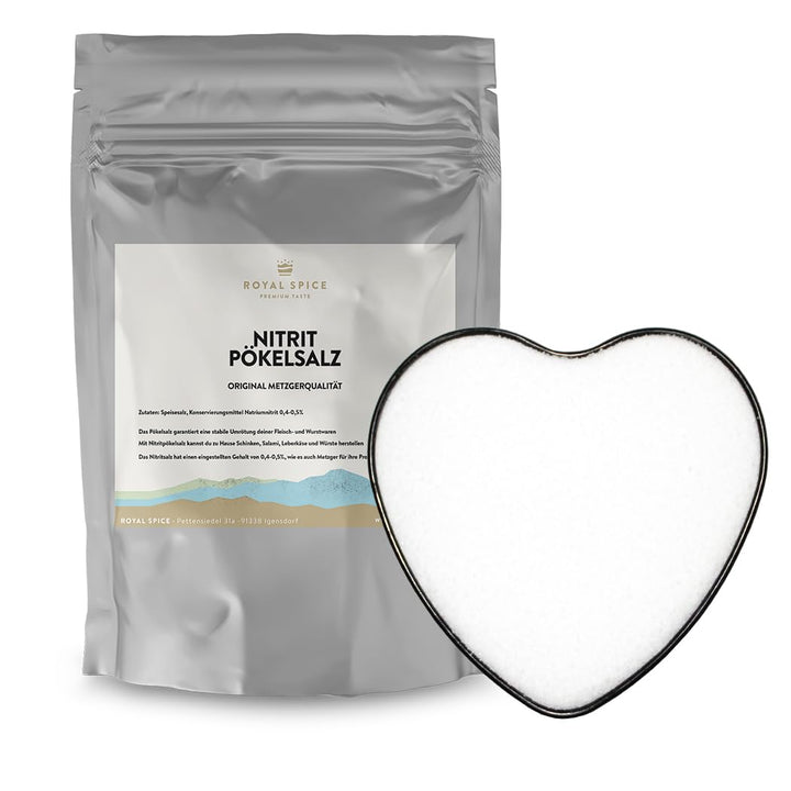 Royal Spice Nitritpökelsalz 2kg - Reines & Feines Pökelsalz zur Herstellung von Fleisch- und Wurstwa