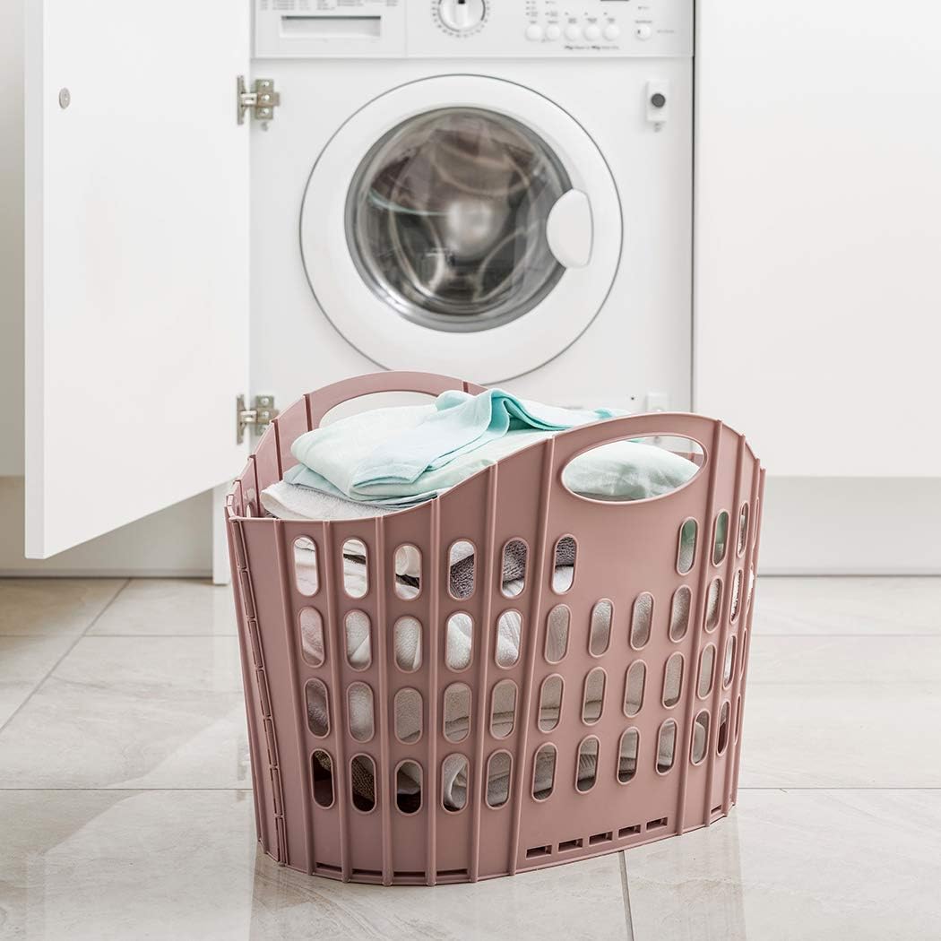Addis Wäschekorb, zusammenklappbar, einfach zu verstauen, Pink, 38 l 38 Litre Rose Einzelbett, 38 Li