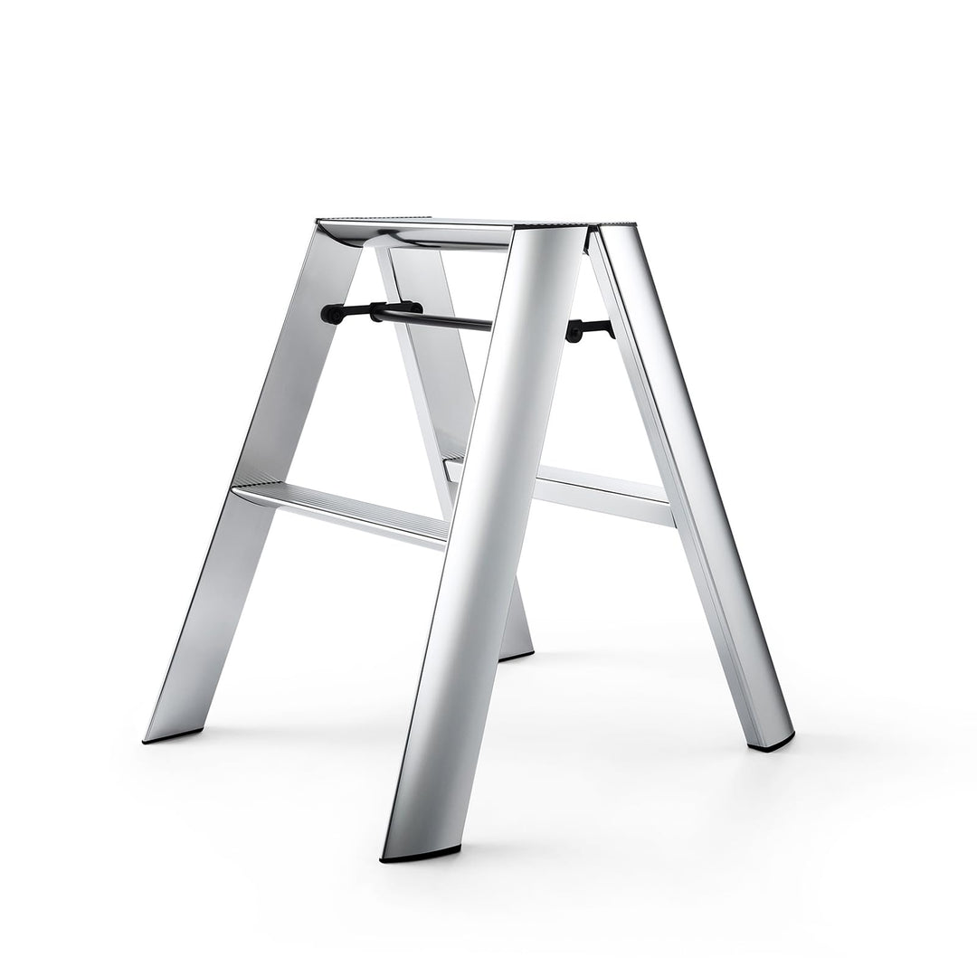 Hasegawa Ladders Lucano Tritthocker Premium Edition 2 Stufen Silber 2 Step Silber, 2 Step Silber