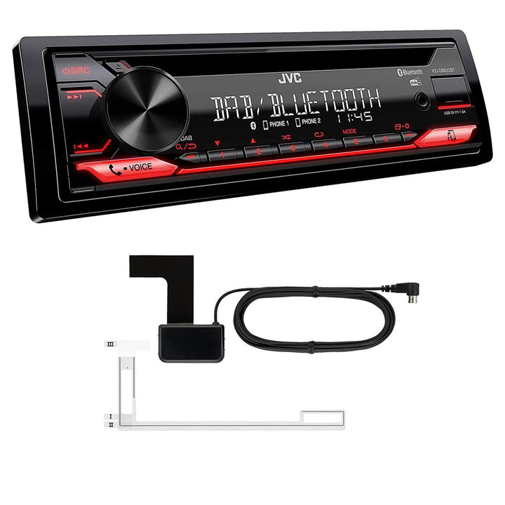 JVC KD-DB622BT CD-Autoradio mit DAB+ und Bluetooth Freisprecheinrichtung (Soundprozessor, USB, AUX-I