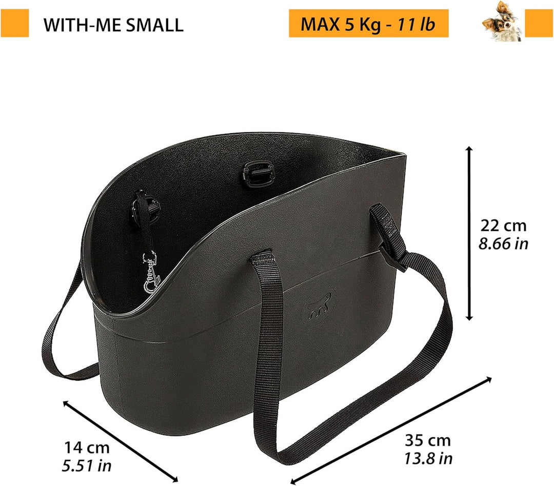 Ferplast Hundetragetasche für kleine Hunde und Katzen WITH-ME SMALL, Transporttasche für Haustiere,