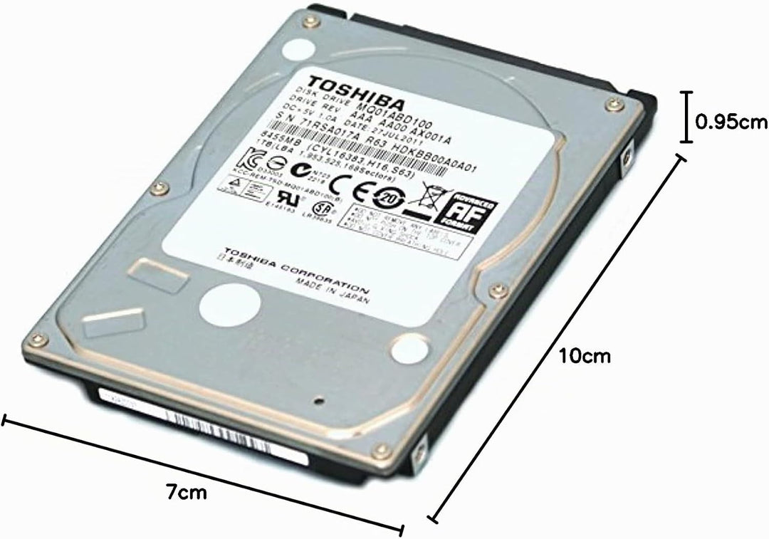 Toshiba MQ01ABD100 1000GB interne Festplatte (6,4 cm (2,5 Zoll), 5400rpm, 8MB Cache, SATA), 1000GB
