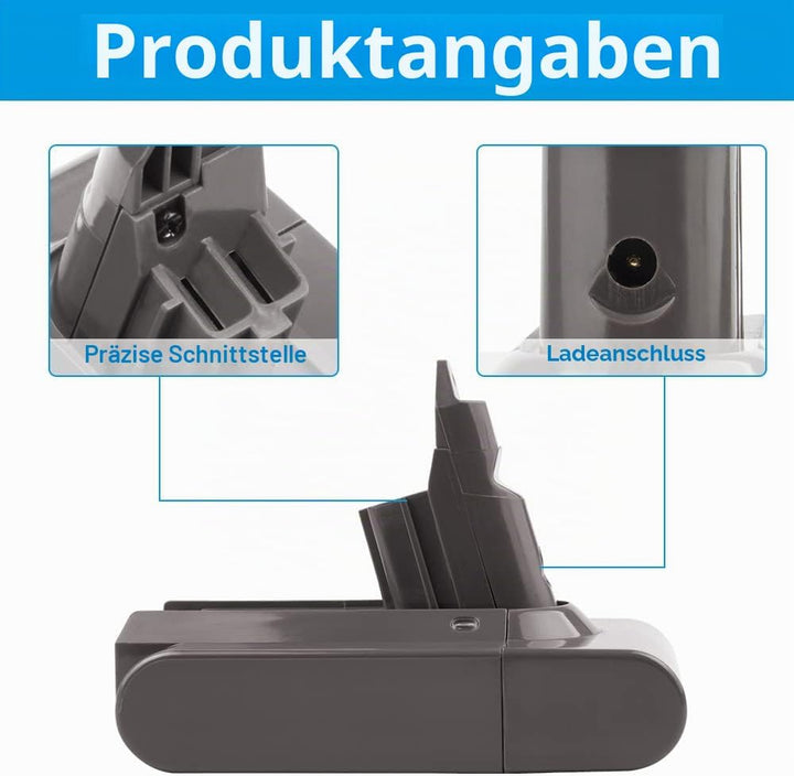 LabTEC DC62 Akku 21.6 V 4000 mAh Ersatz für Dyson V6 Akku DC58 DC59 DC61 DC62 DC72 DC74 SV03 SV04 SV