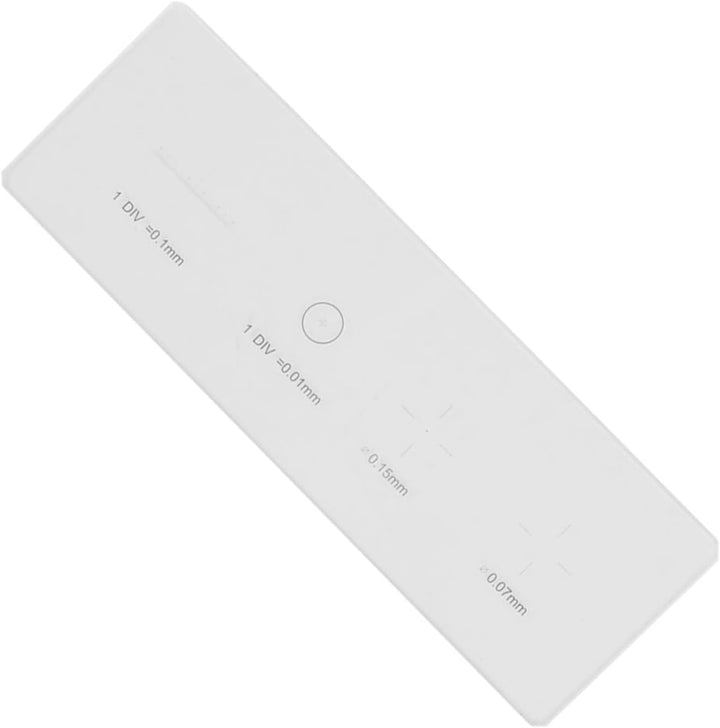 Oumefar DIV 0,01 mm K9 Mikroskop Objektiv Mikrometer Absehen Kalibrierung Objektträger Lineal Glasti
