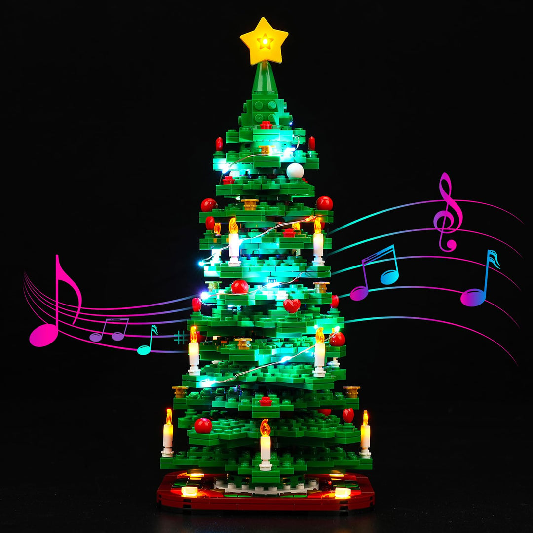 LocoLee Licht Set Kompatibel mit Lego Weihnachtsbaum, Nur Lichter Set, Licht Beleuchtung Set Compati