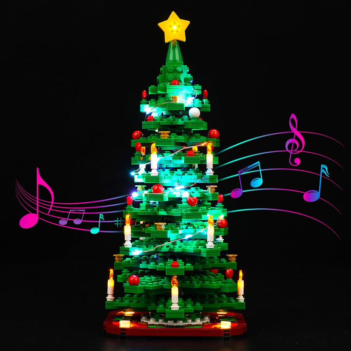 LocoLee Licht Set Kompatibel mit Lego Weihnachtsbaum, Nur Lichter Set, Licht Beleuchtung Set Compati