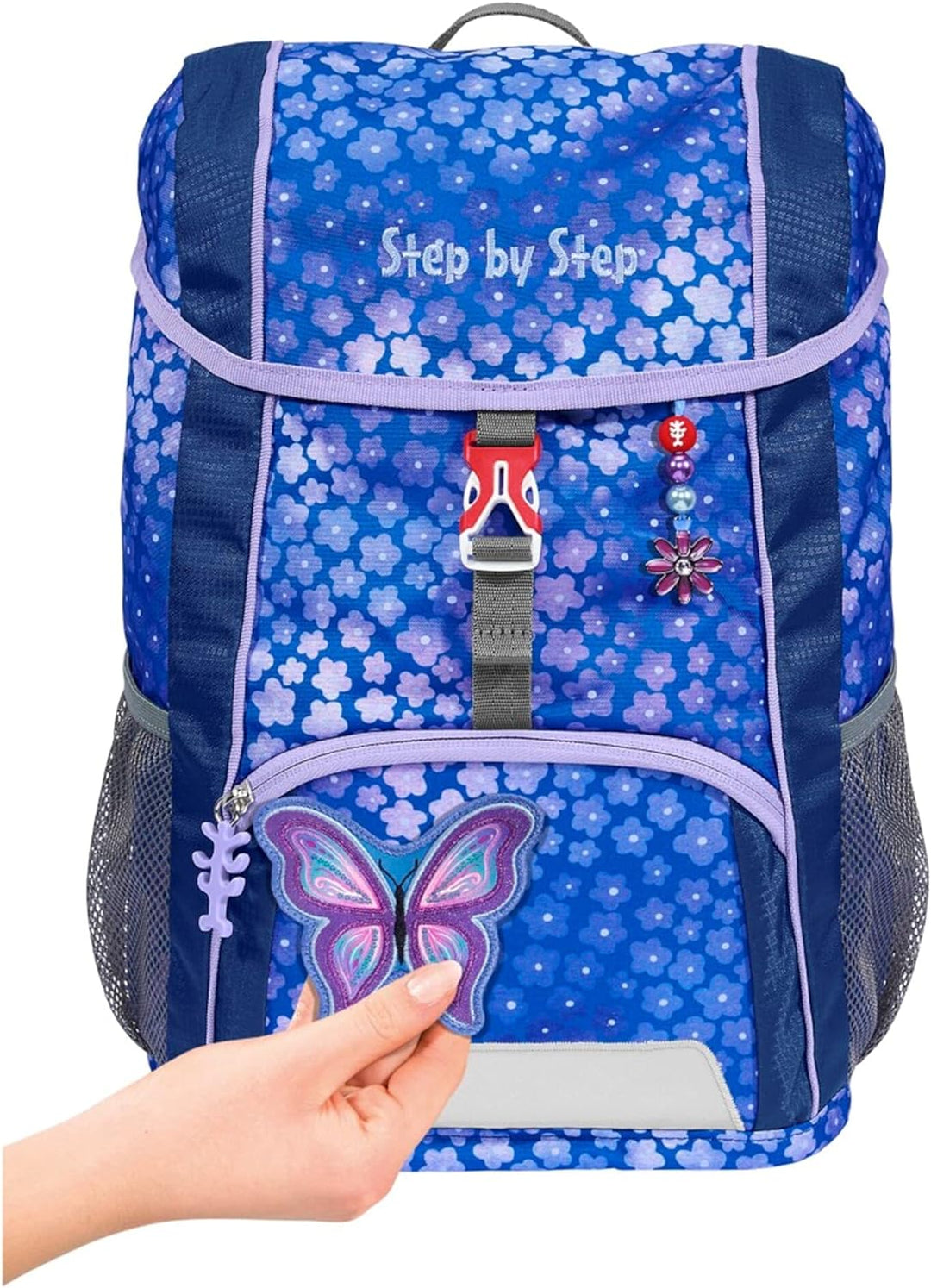 Step by Step Rucksack-Set KID „Butterfly Maja“, mit Sitzkissen, ergonomischer Mini-Ranzen mit höhenv
