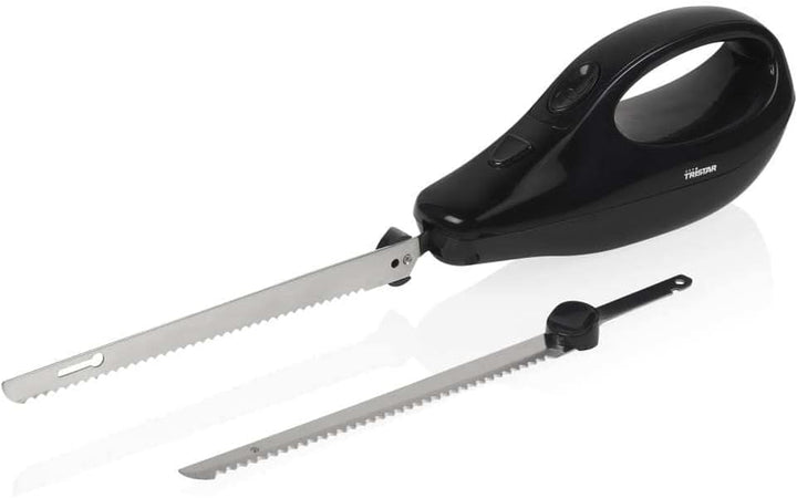 Tristar Elektrisches Messer EM-2107 – inkl. 2 Edelstahlklingen – Zum Schneiden von Brot, Fleisch und