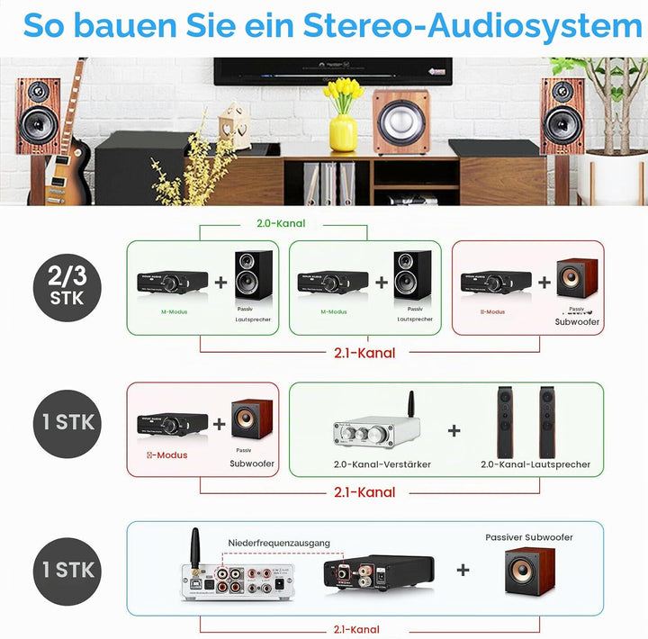 Mini Subwoofer/Full Frequenz Monokanal Leistungsverstärker Mono Power Amplifier Subwoofer-Verstärker