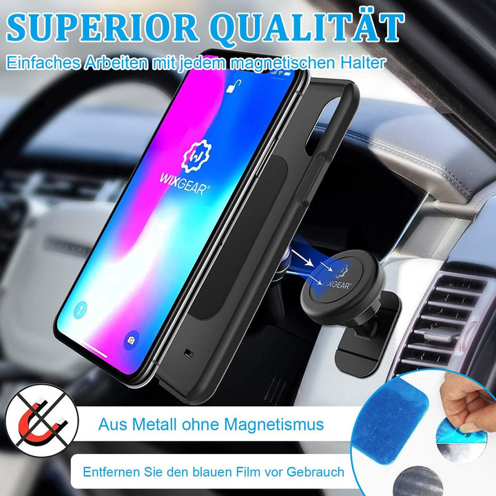Metallplatte Metallplättchen Handy, 6 Stück Ultradünne Metallplättchen Fuer Kfz Magnetische Handyhal
