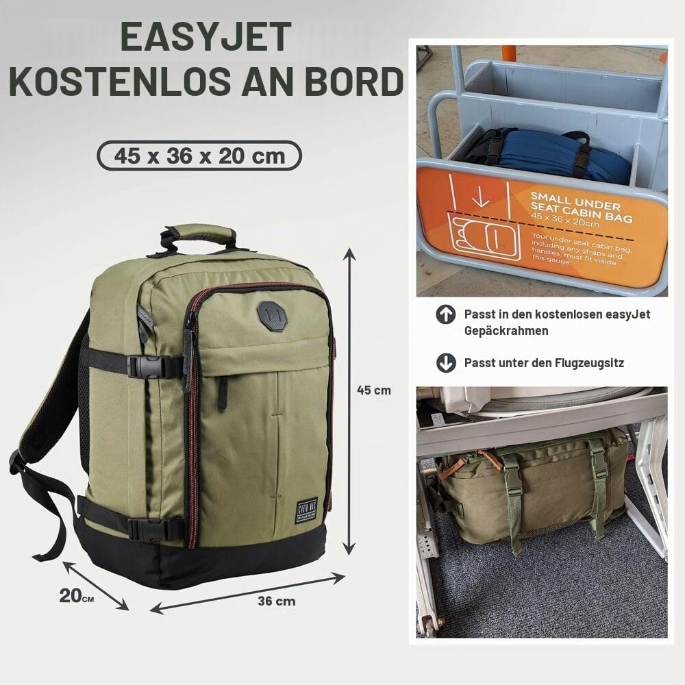 Cabin Max Metz Handgepäck Rucksack 45x36x20, Reiserucksack, Rucksack Flugzeug, Travel Backpack für C