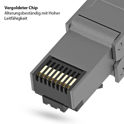 RedStar24 RJ45 Stecker Werkzeuglos CAT 7 CAT 8 Netzwerkstecker für Verlegekabel CAT8 CAT7 CAT6a LSA