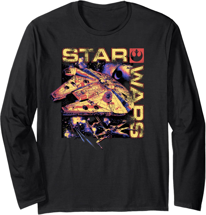 Star Wars Falcon Color Ship Langarmshirt