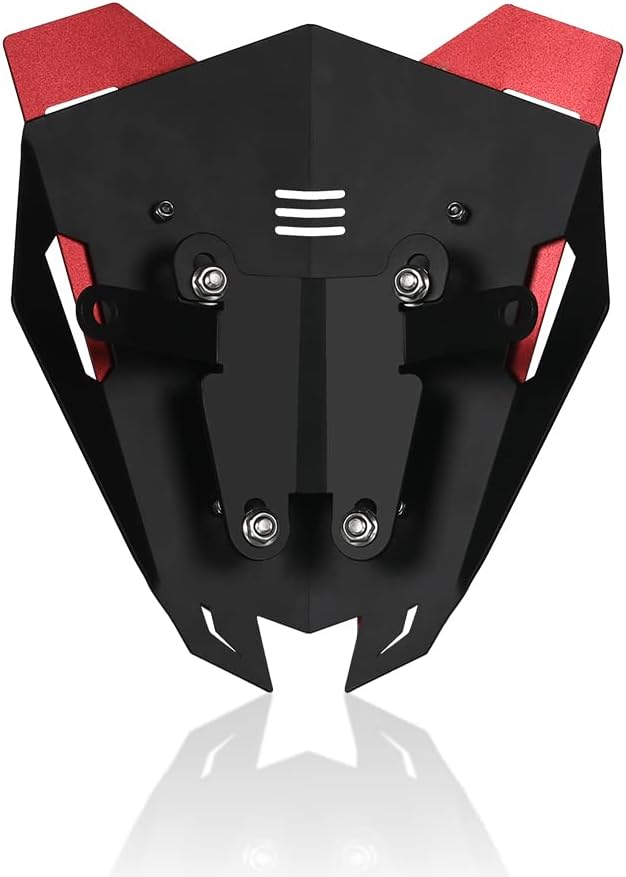 MOLONG Windschutzscheibe Aluminium Abweiser Für MT-03 MT03 MT 03 2020 MT-25 MT25 MT 25 2020（Rot）, Ro