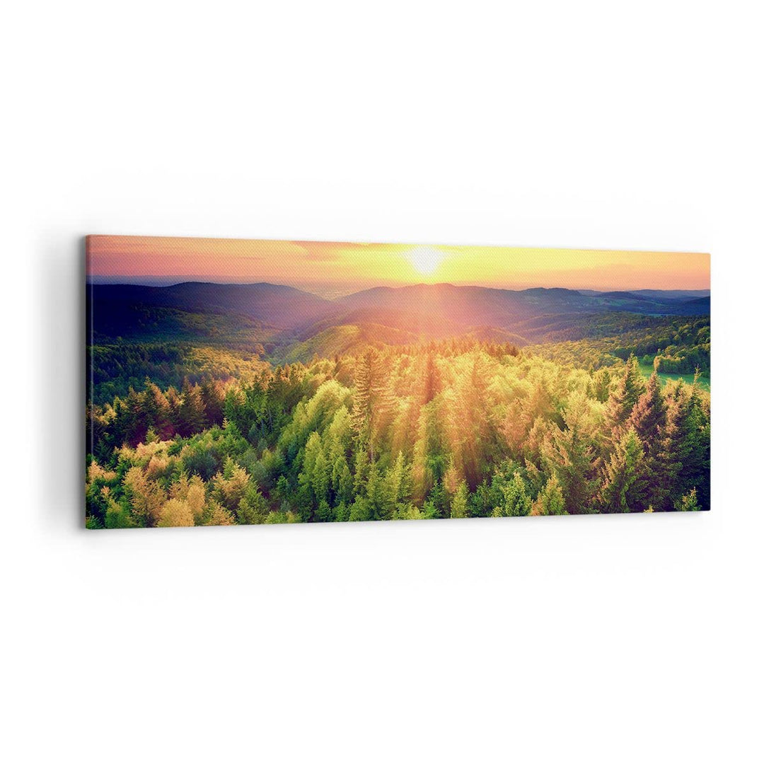 Wandbilder Dekoration Wohnzimmer Berge Natur Panorama Bilder auf Leinwand 120x50cm Leinwandbild mit